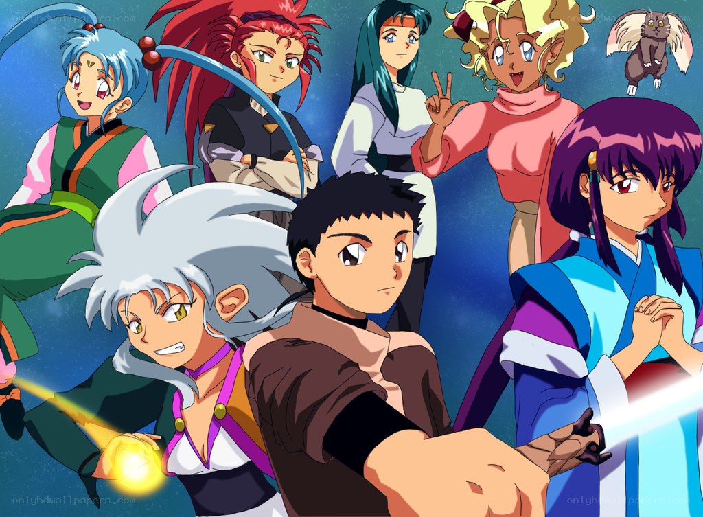 anime characters group portrait