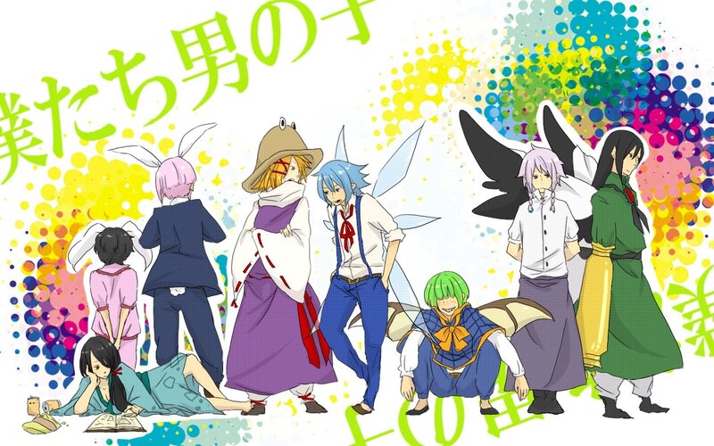 anime characters group portrait
