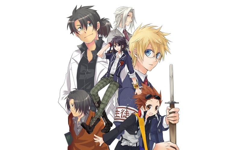 anime characters group portrait