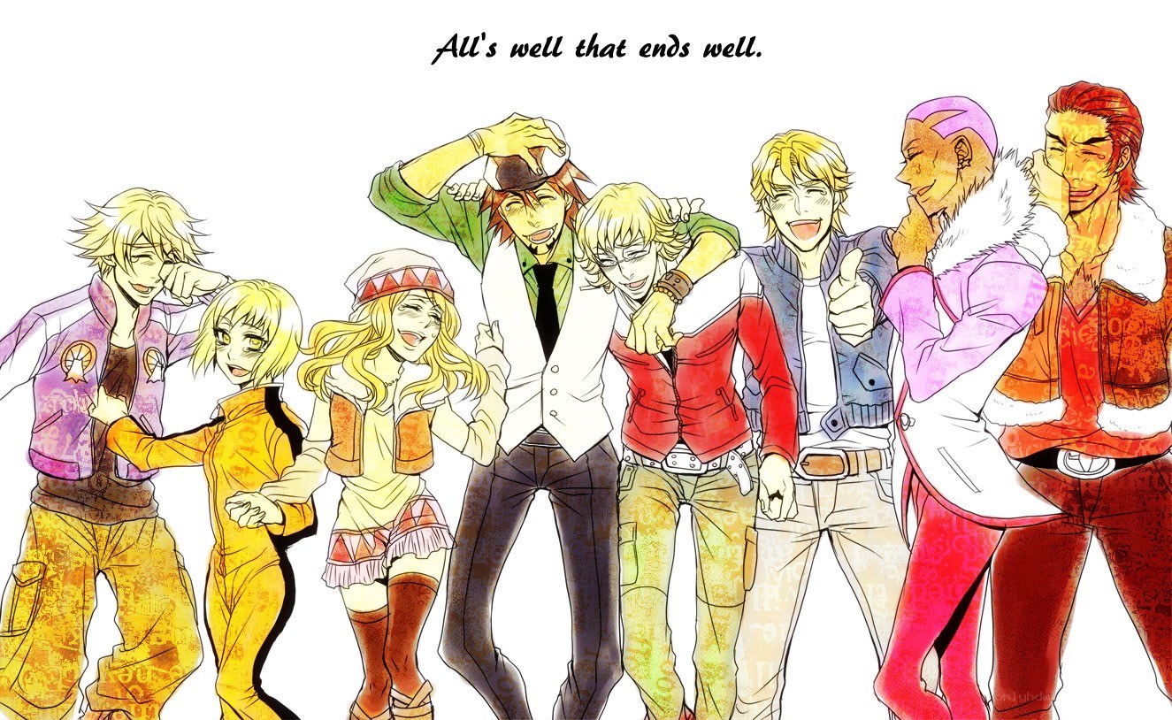 anime characters group portrait