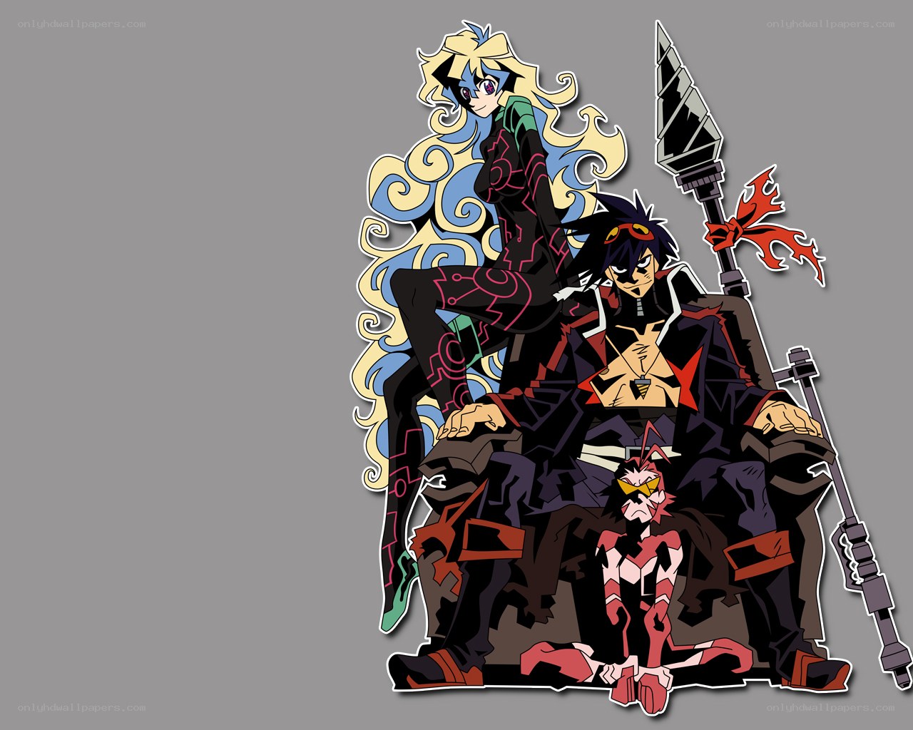 anime characters group portrait