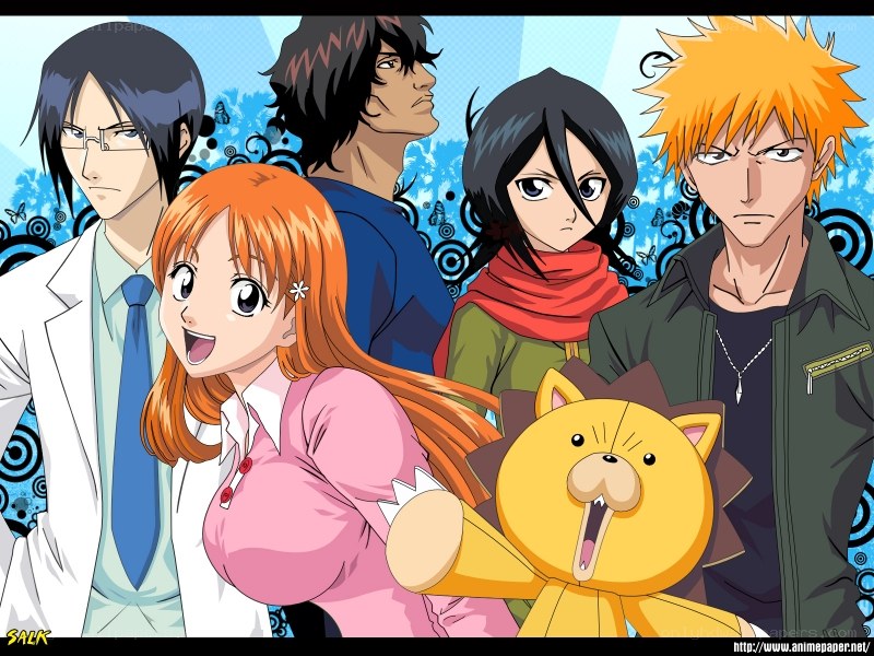 anime characters group portrait