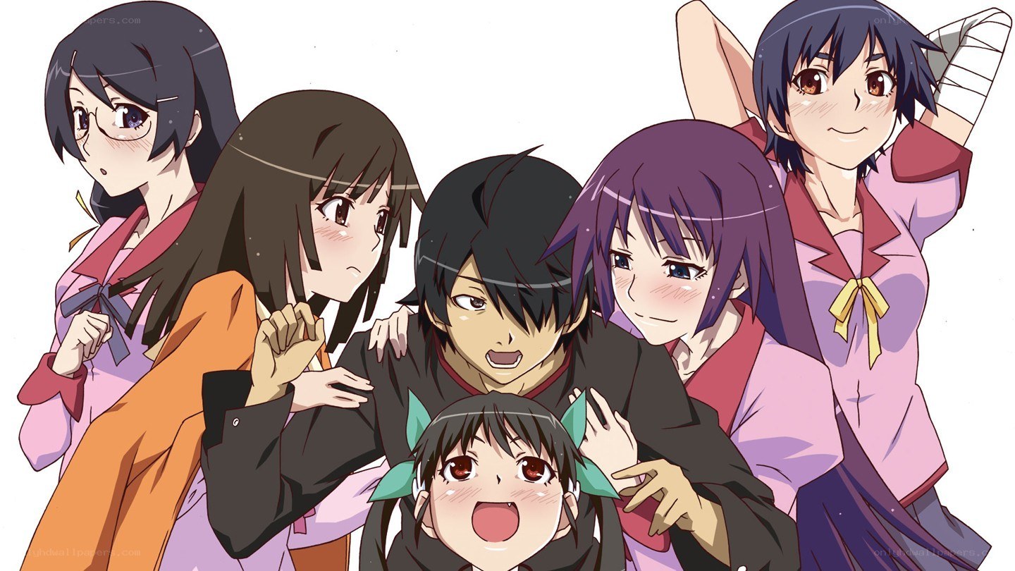 anime characters group pose