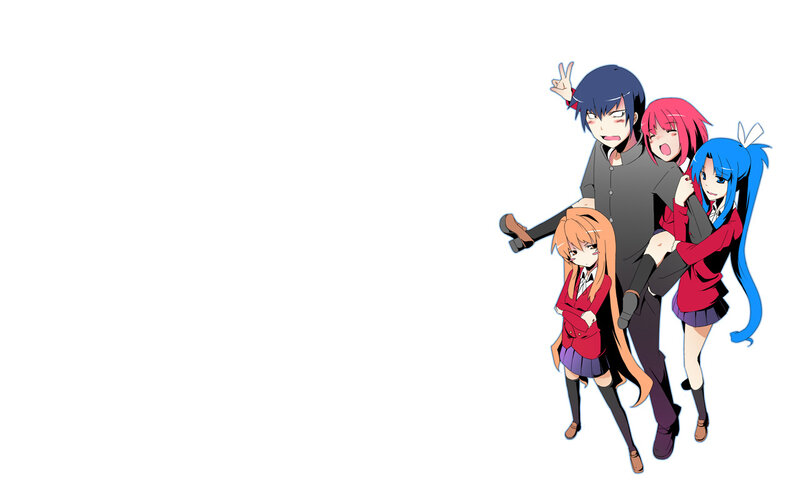 anime characters group pose