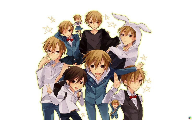 anime characters group pose