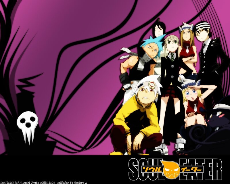 Anime Characters Group — Purple, Dramatic, Ghost