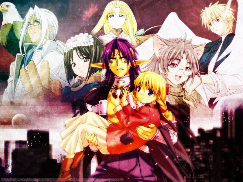 Anime Characters Group — Purple, Dramatic