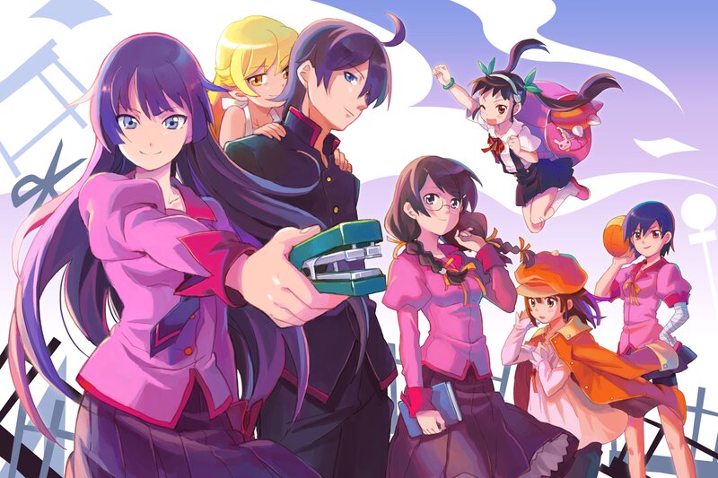 Anime Characters Group — Purple, Playful, Afternoon