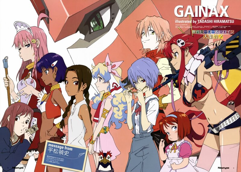 Anime Characters Group — Red, Dynamic