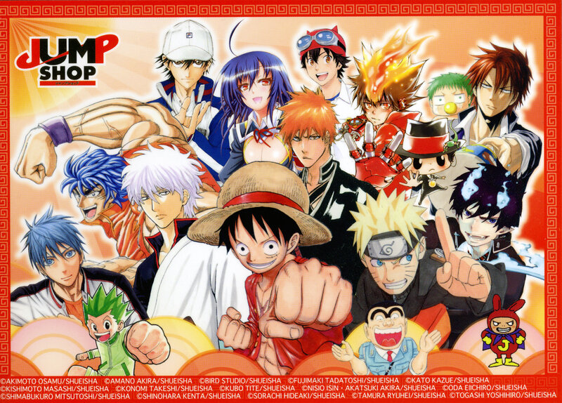 Anime Characters Group — Red, Energetic