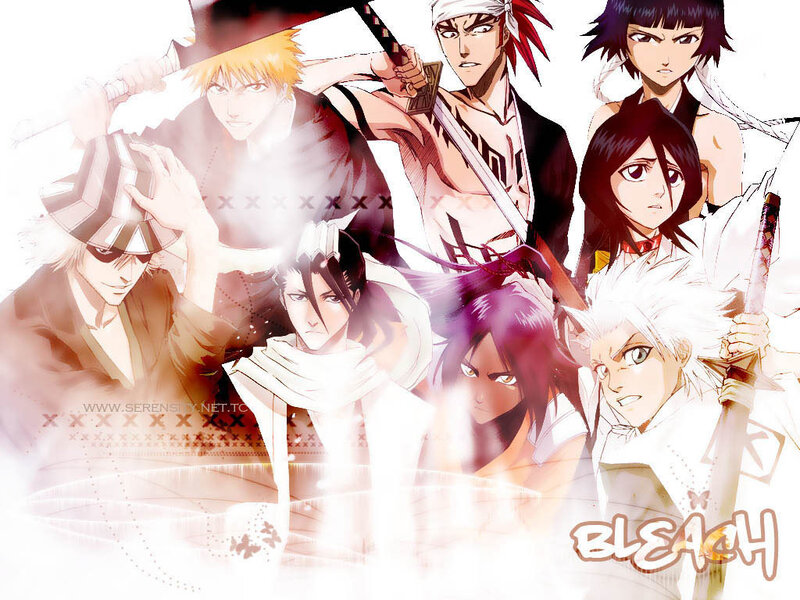Anime Characters Group — White, Dramatic