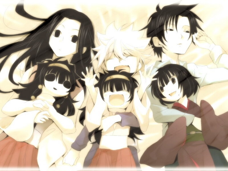 Anime Characters Group — White, Happy