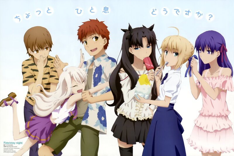 Anime Characters Group — White, Playful, Afternoon