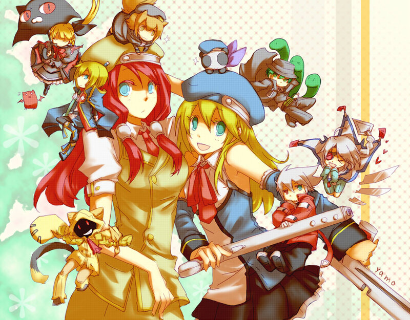 Anime Characters Group — Yellow, Playful