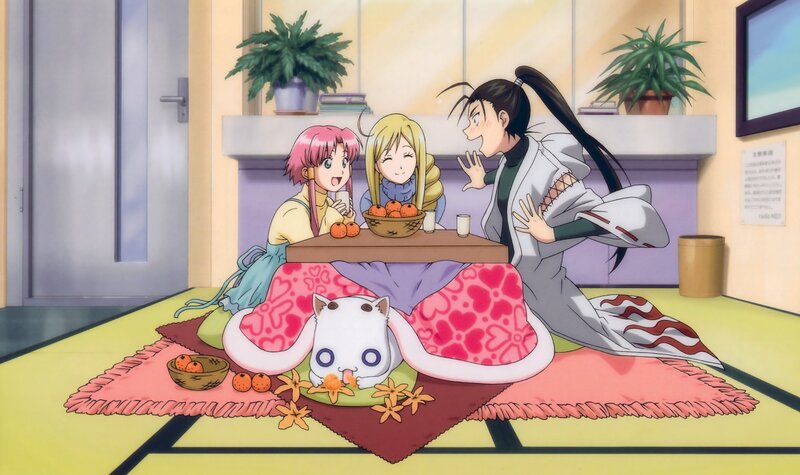 anime characters having a snack