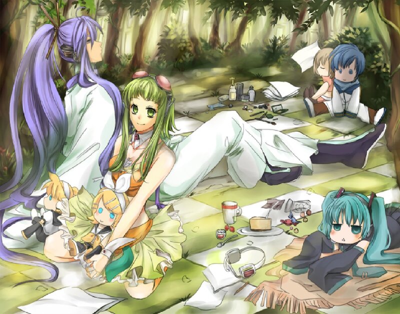 Anime Characters Having Picnic — Green