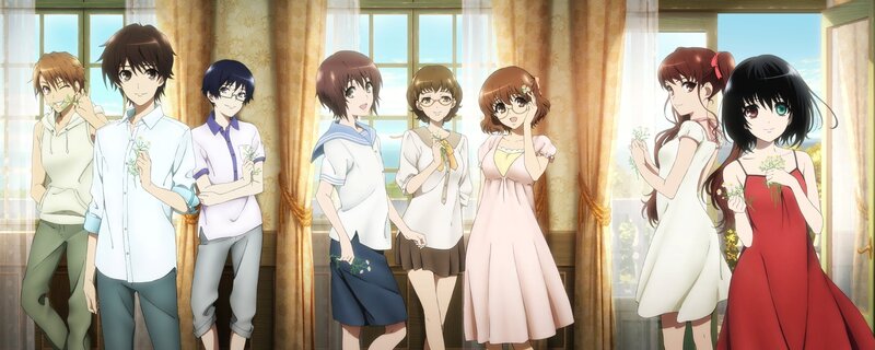 anime characters holding flowers