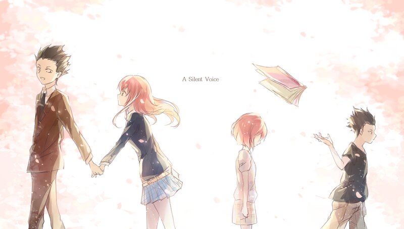 Anime Characters Holding Hands — Pink