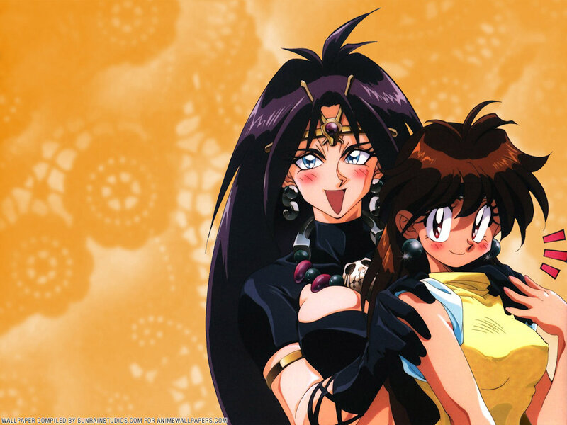 anime characters hugging