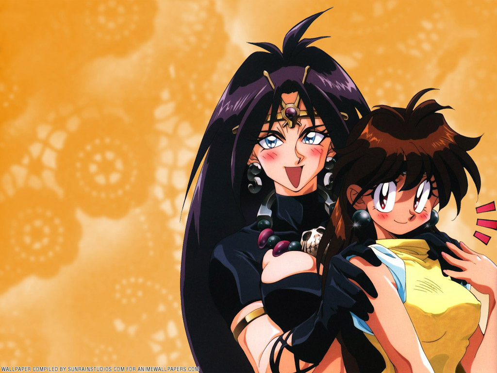 anime characters hugging