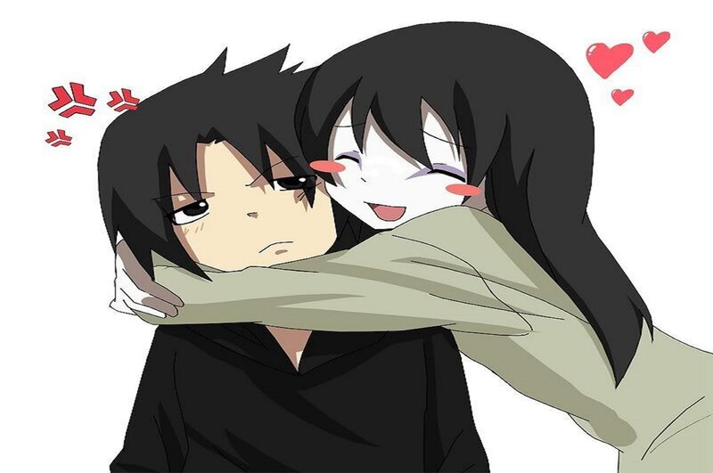 anime characters hugging