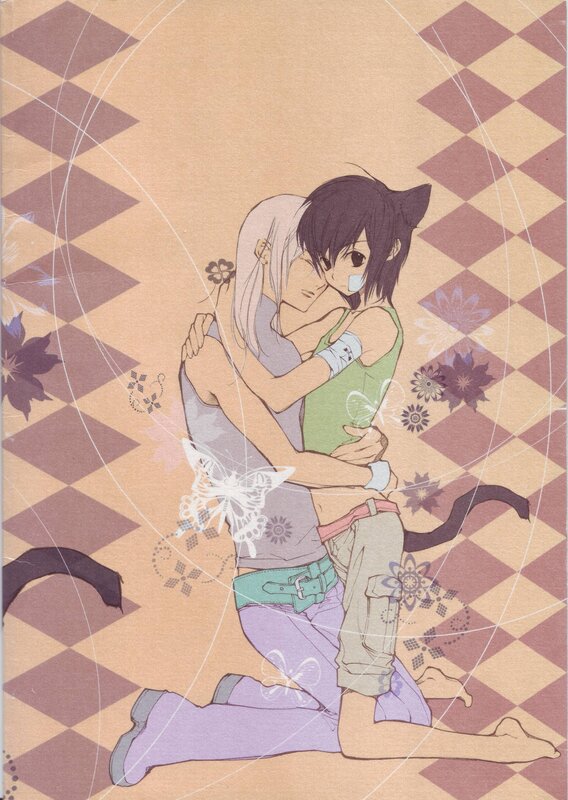 anime characters hugging