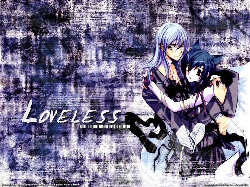 Anime characters hugging