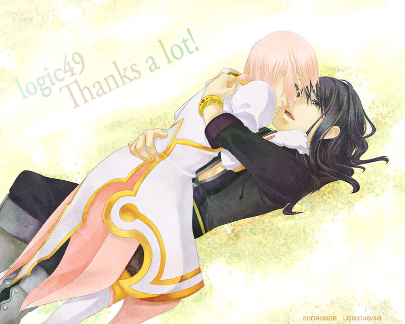 anime characters hugging