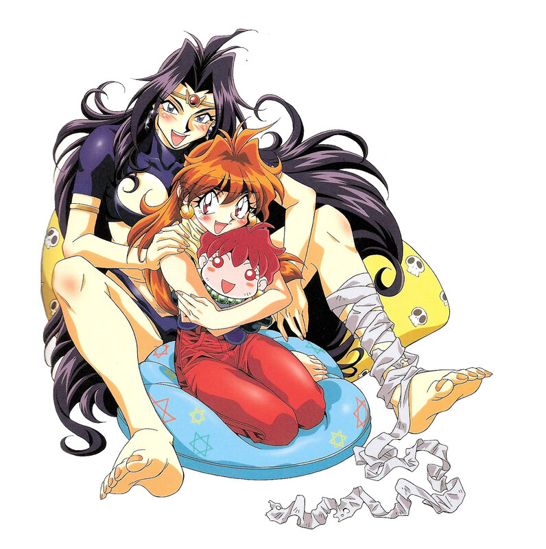 anime characters hugging