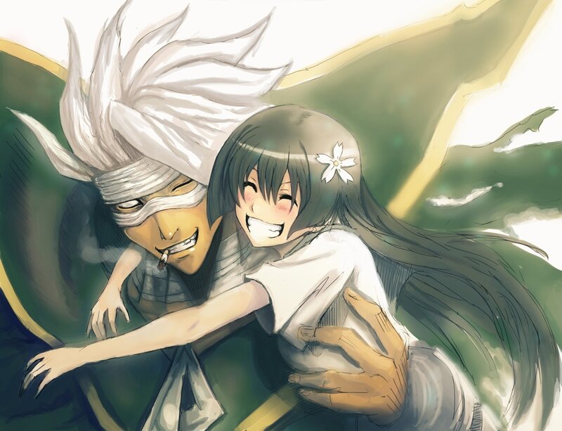 anime characters hugging