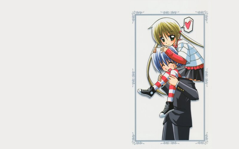 anime characters hugging