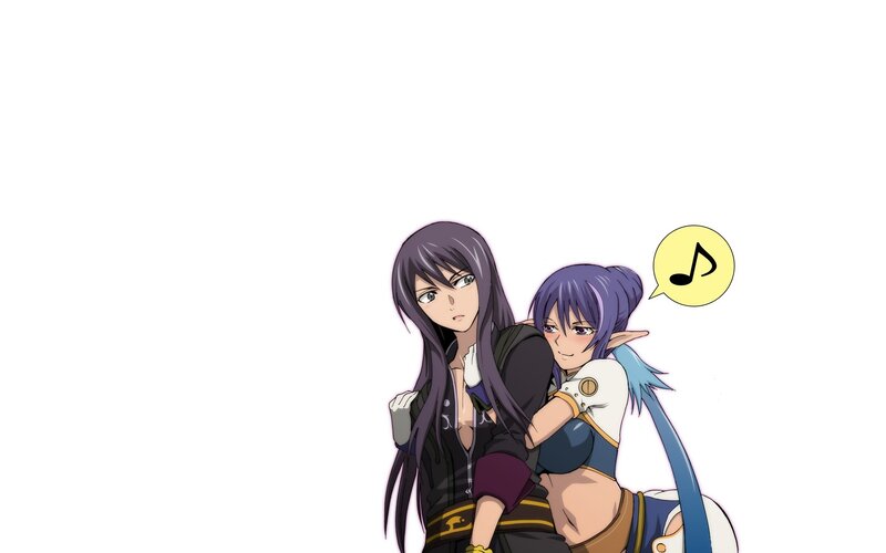 Anime characters hugging