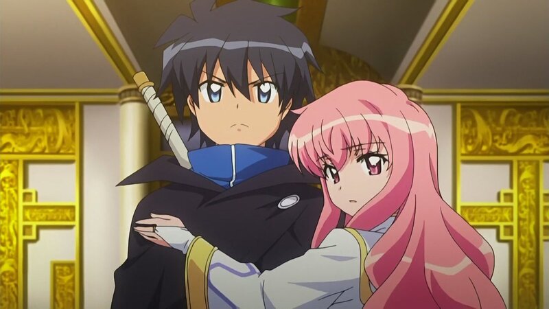 anime characters hugging