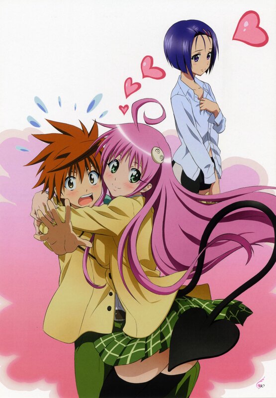 Anime characters hugging