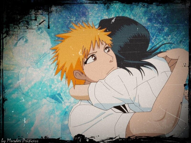 Anime Characters Hugging — Blue, Dramatic, Hug