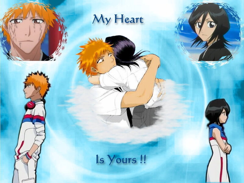 Anime Characters Hugging — Blue, Dramatic