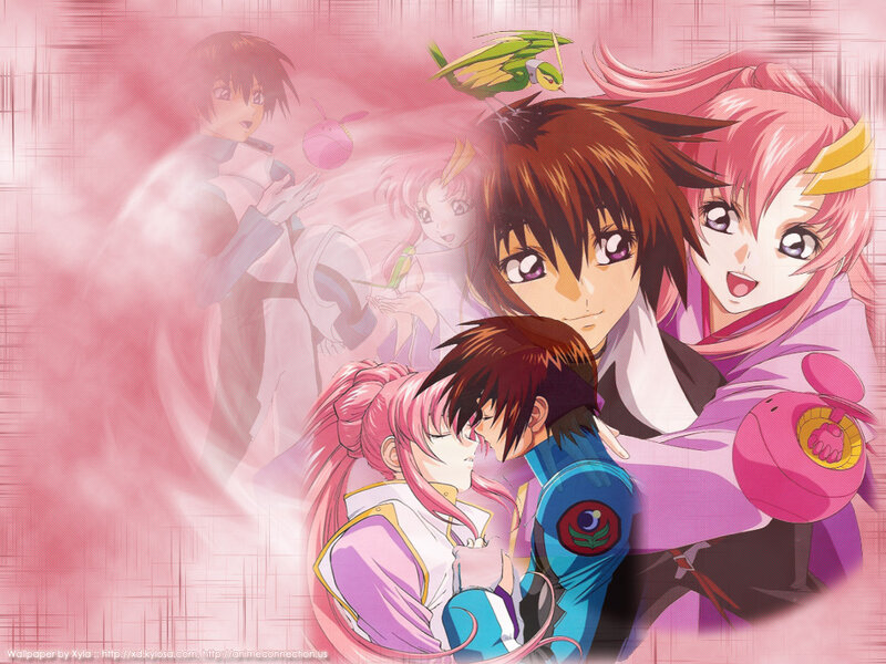 Anime Characters Hugging — Pink, Romantic
