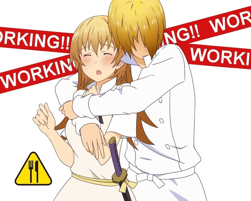 Anime Characters Hugging — White