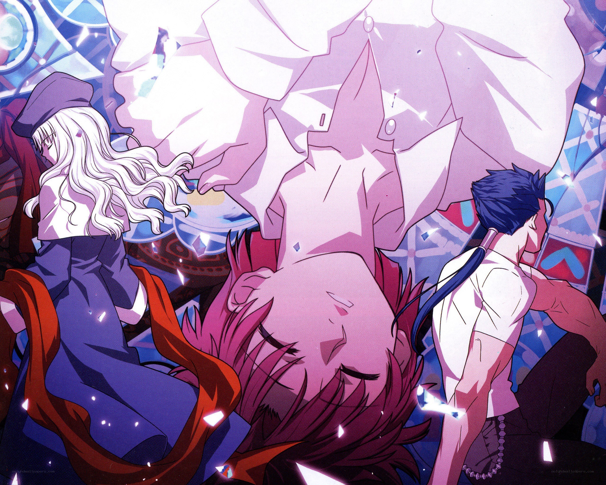 Anime characters in a battle scene