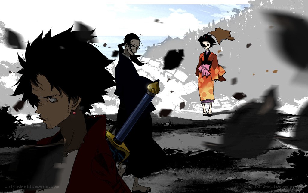 Anime characters in a battle scene