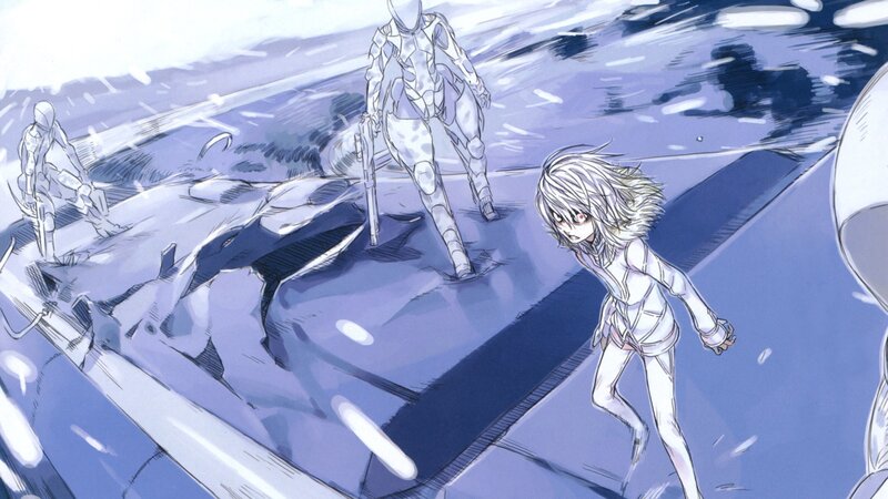 anime characters in a battle