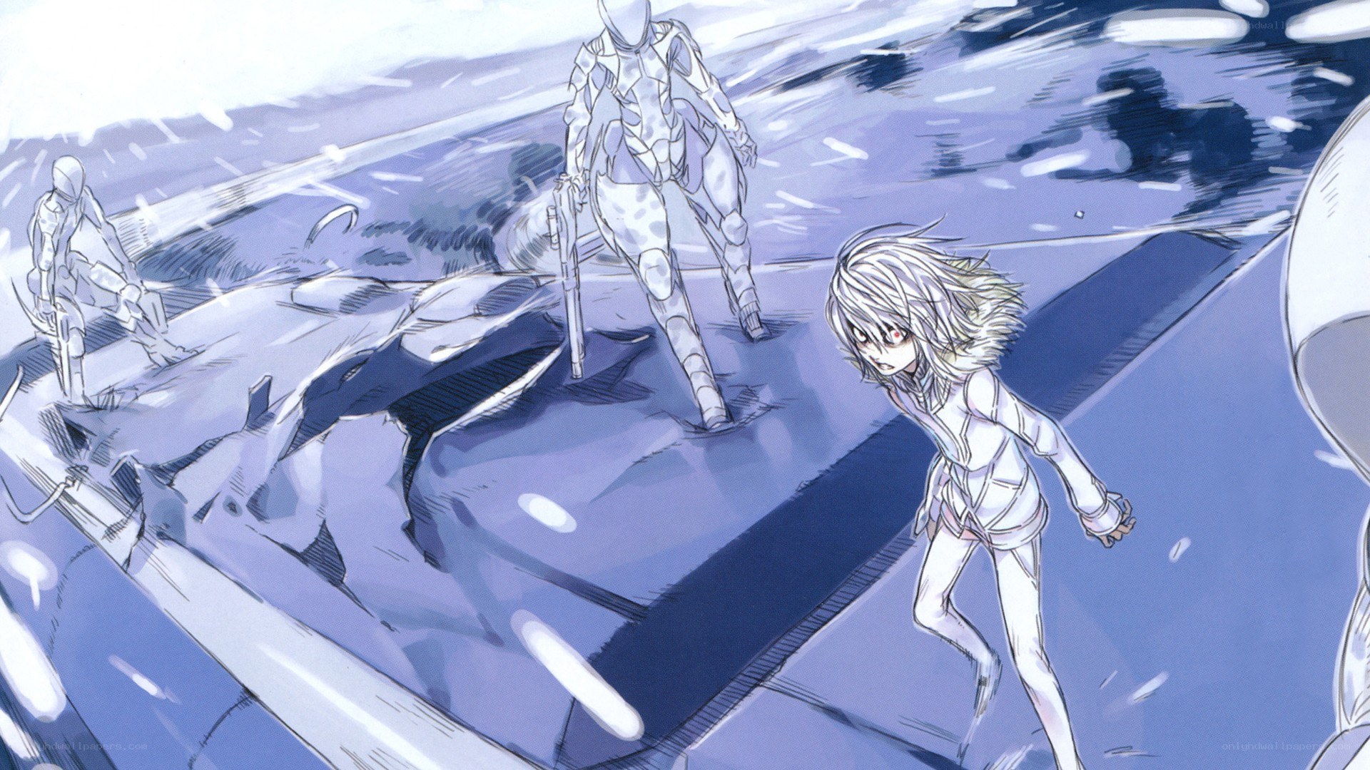 anime characters in a battle