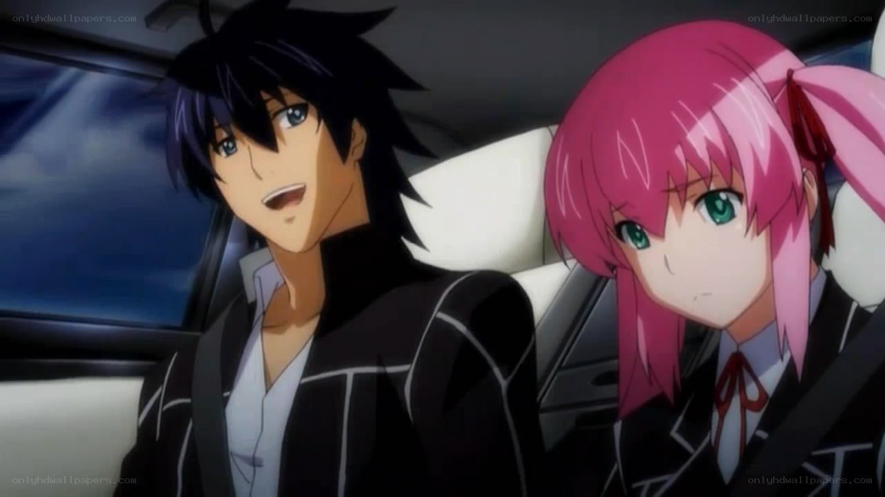 anime characters in a car
