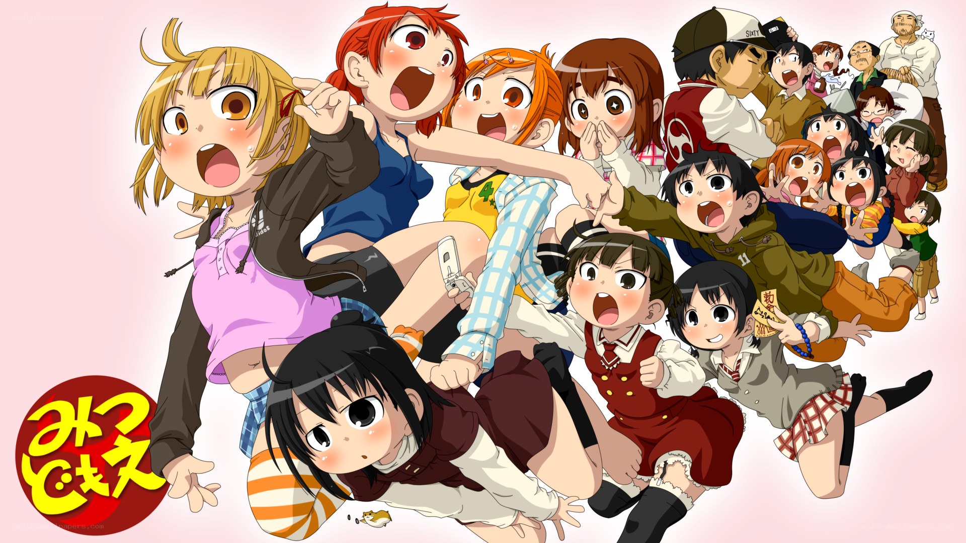 Anime characters in a chaotic group