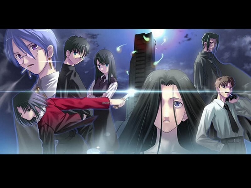 anime characters in a city scene