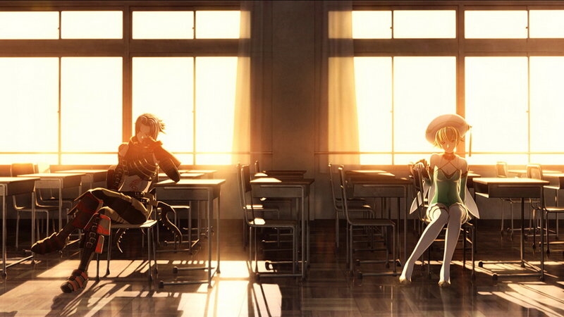 Anime characters in a classroom