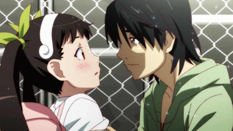 anime characters in a close moment