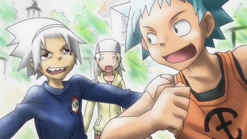 anime characters in a confrontation