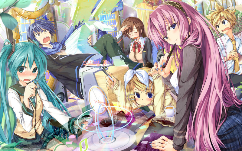 Anime characters in a creative studio