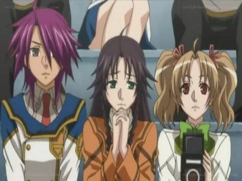 anime characters in a crowd